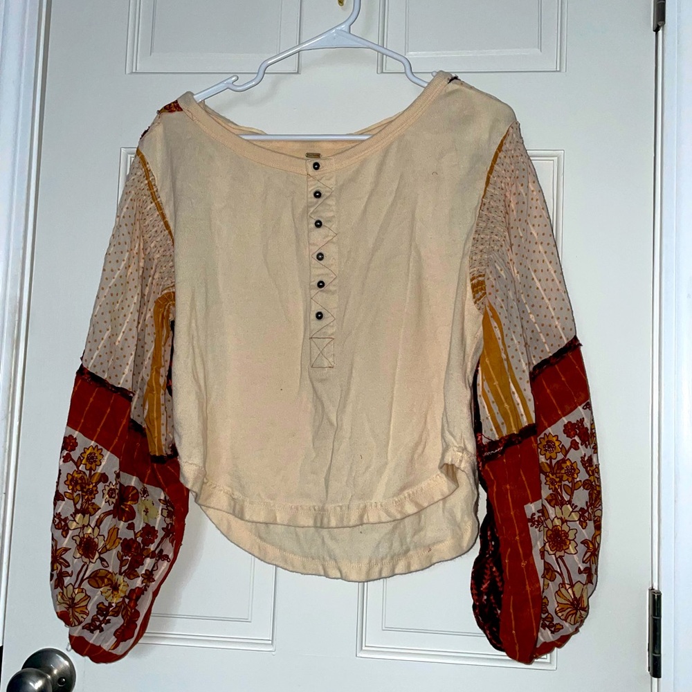 Free People Balloon Sleeve Top - Size XS